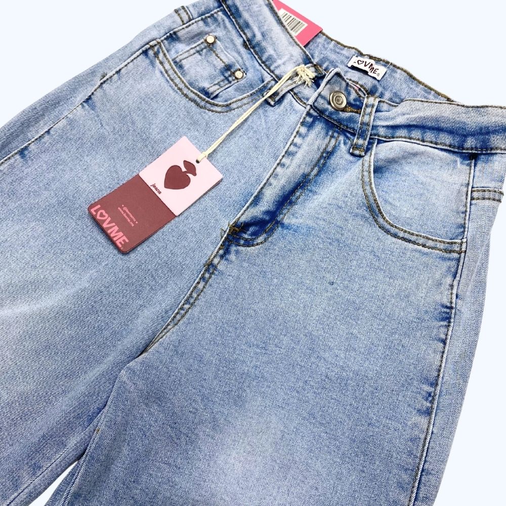 JEANS WIDE LEG BOTONES LATERALES LV5157