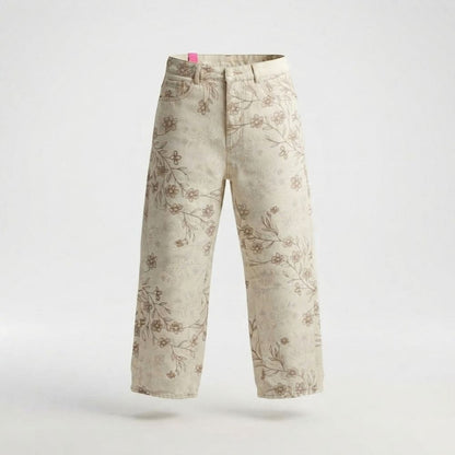 JEANS WIDE LEG CON BORDADOS LV5333