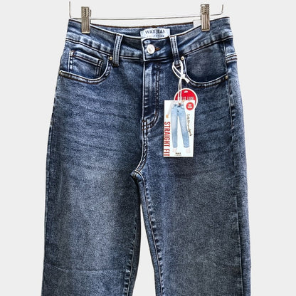 JEANS RECTO DESLAVADO "KNIT DENIM" 90405