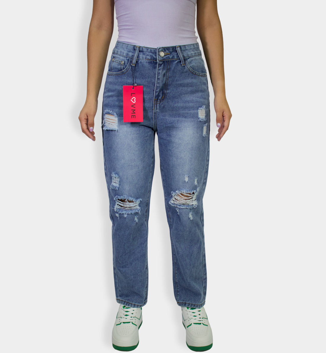 JEANS MOM DESTRUCCIÓN LV90067