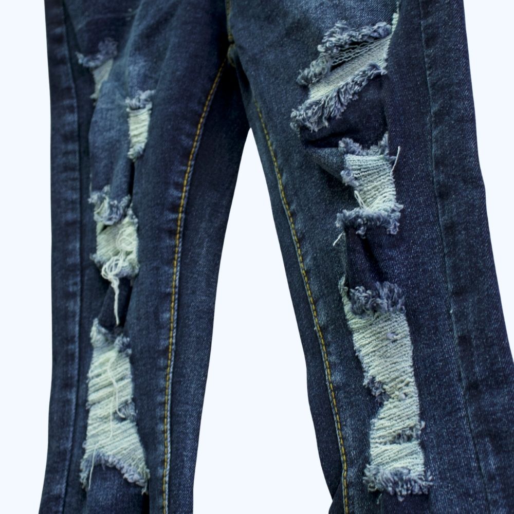 JEANS SKINNY DARK CON DESTRUCCIÓN LV5177