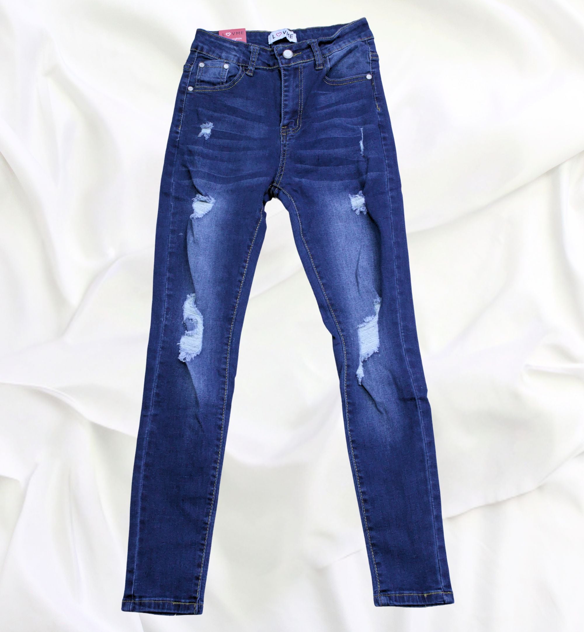 JEANS ESTILO SKINNY CON DESTRUCCIÓN LV90002