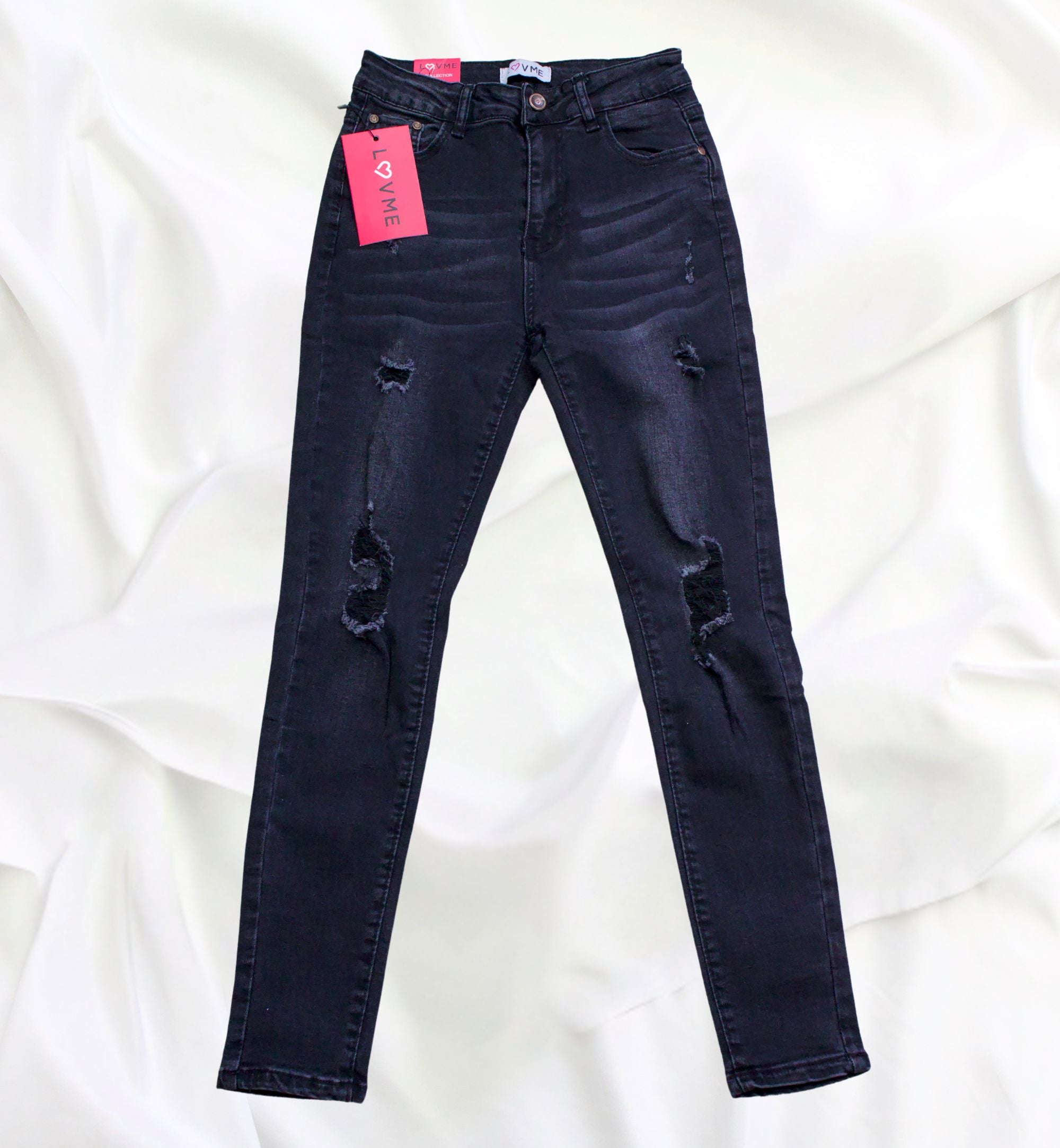 JEANS ESTILO SKINNY CON DESTRUCCIÓN LV90002