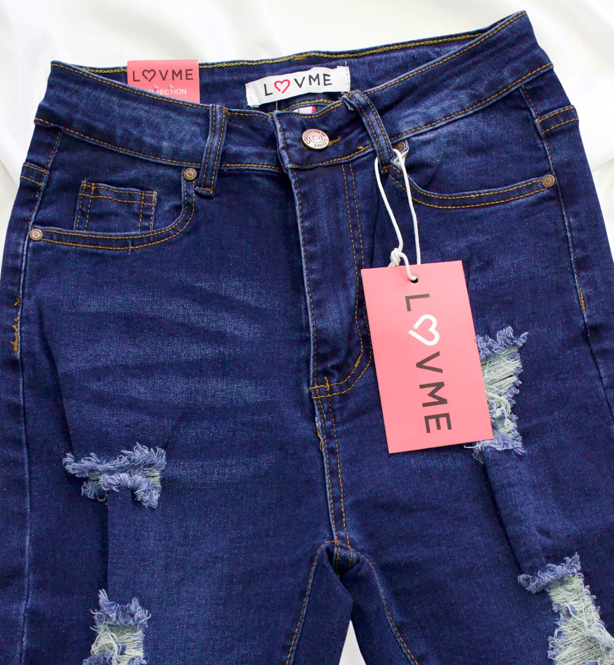 JEANS ESTILO SKINNY CON DESTRUCCIÓN LV90187