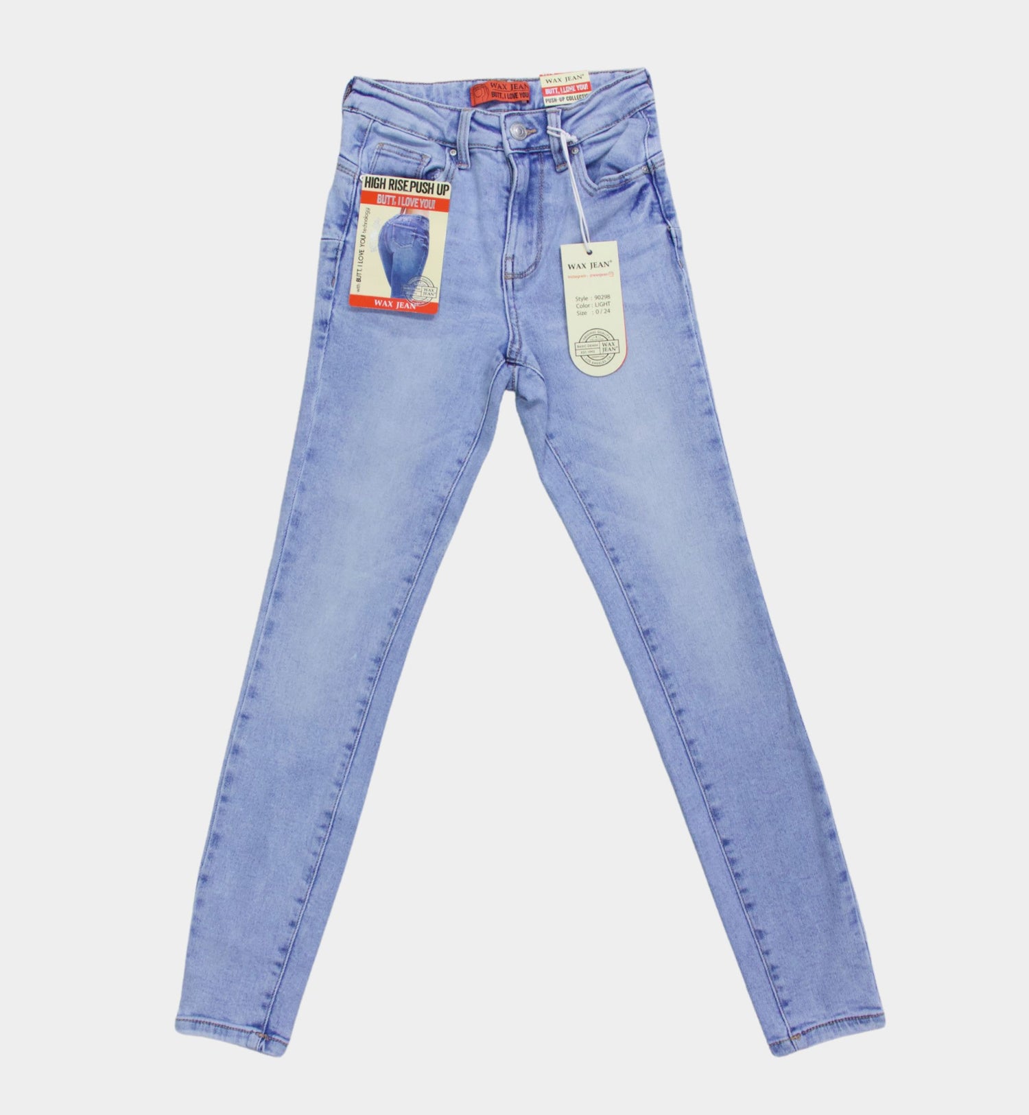 JEANS SKINNY LISO TIRO ALTO 90298