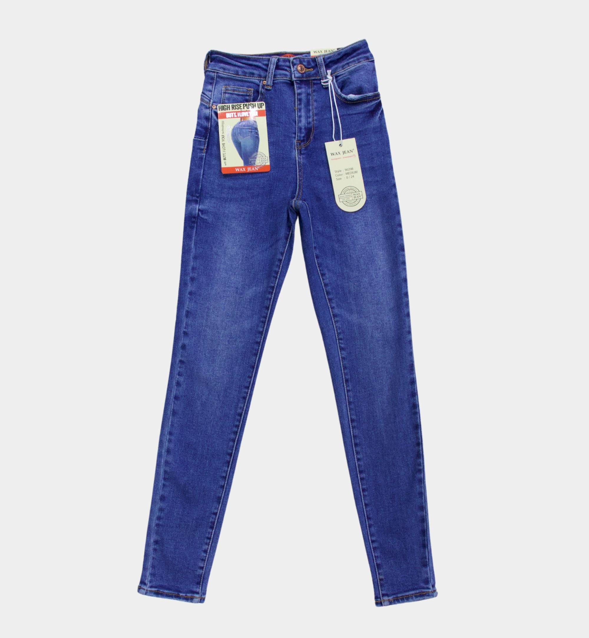 JEANS SKINNY LISO TIRO ALTO 90298