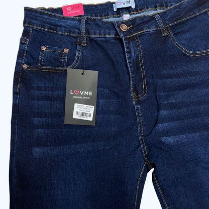 JEANS ACAMOANADO DESHILACHADO LV5124X PARA TALLAS EXTRA