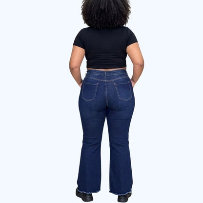 JEANS ACAMOANADO DESHILACHADO LV5124X PARA TALLAS EXTRA