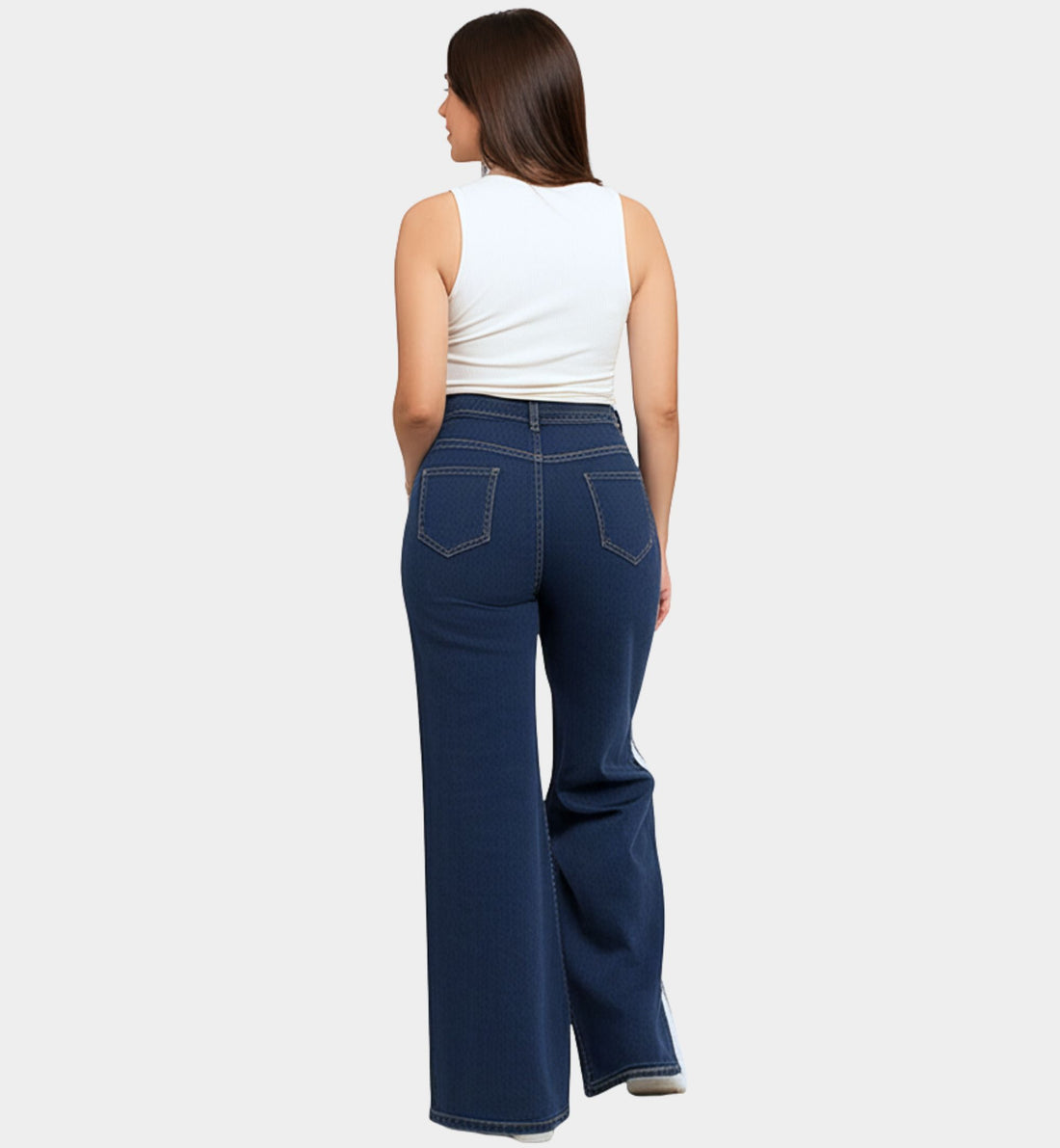 JEANS WIDE LEG RAYAS LATERALES LV8002