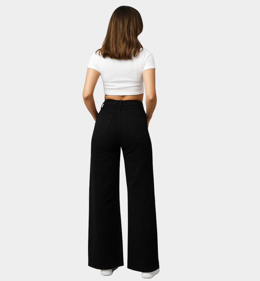 JEANS WIDE LEG NEGRO LV8008