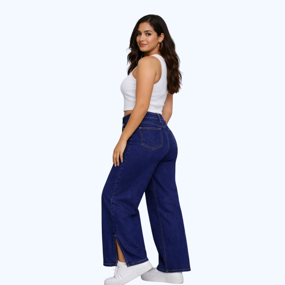 JEANS WIDE LEG ABERTURAS LATERALES LV5160