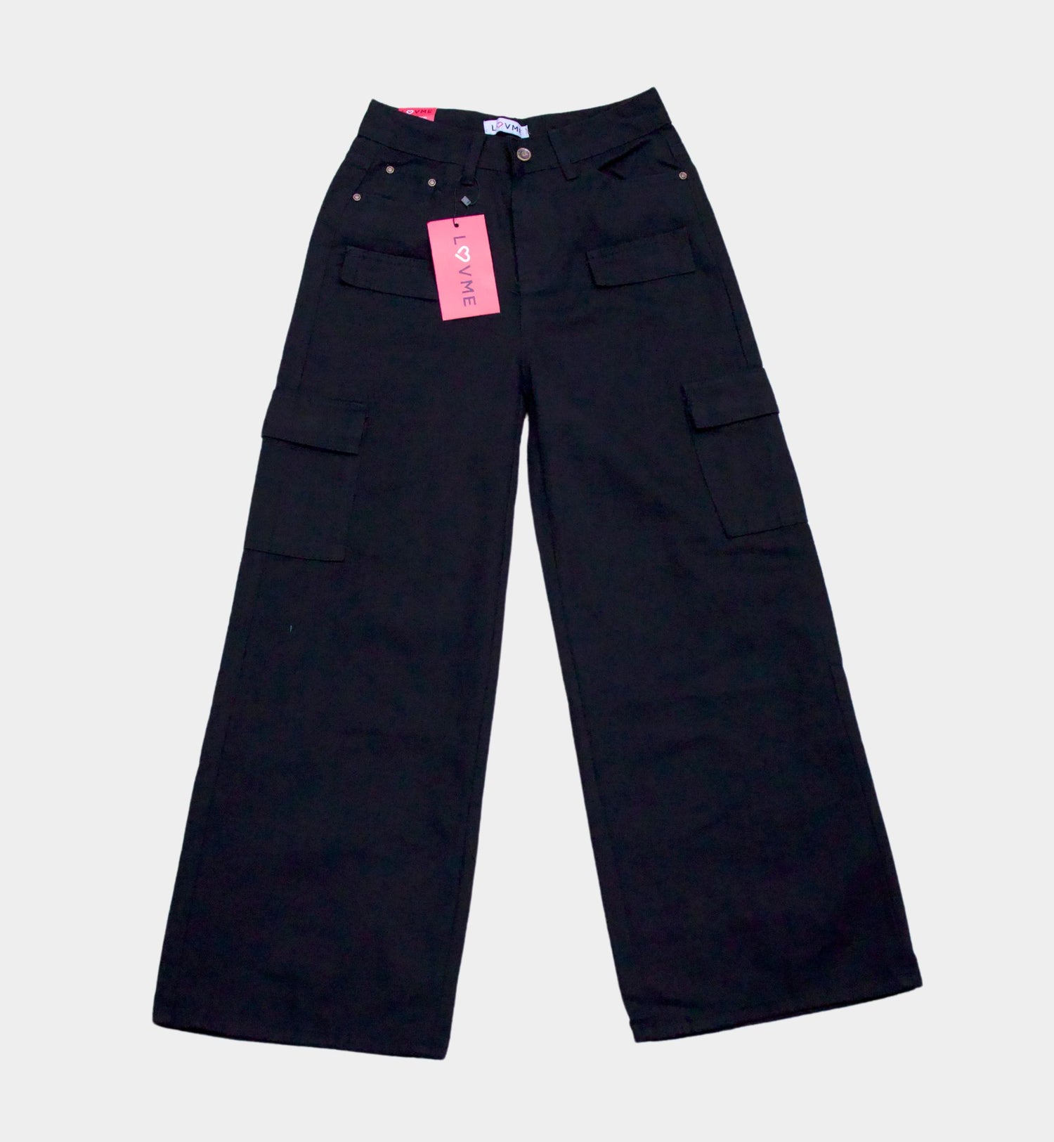 JEANS CARGO-WIDE LEG LISO LV90032