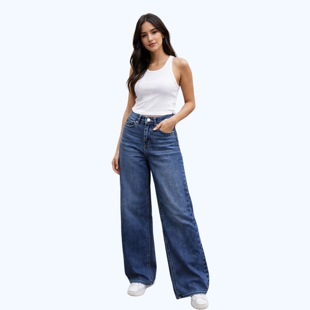 JEANS WIDE LEG CÓMODO 90418