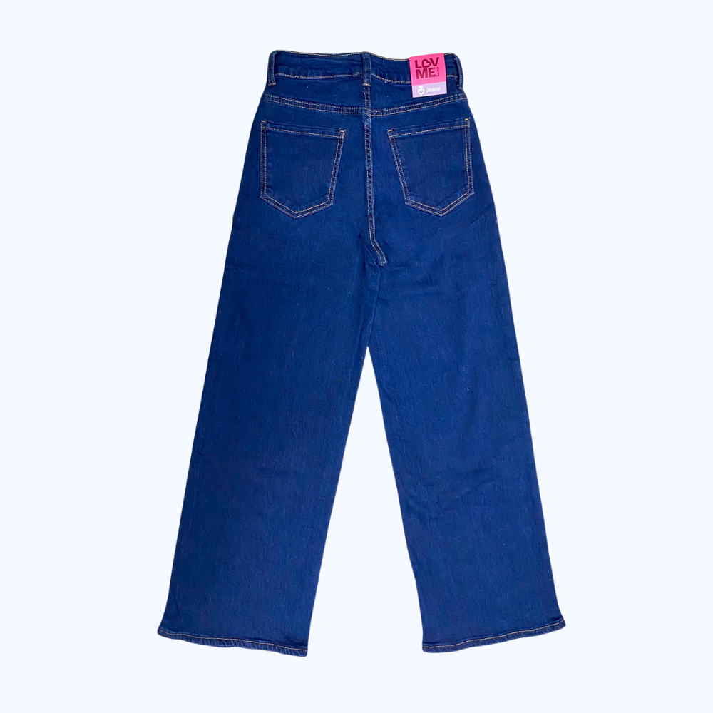 JEANS DETALLES DE PEDRERÍA Y BORDADO DE ROSAS LV5261