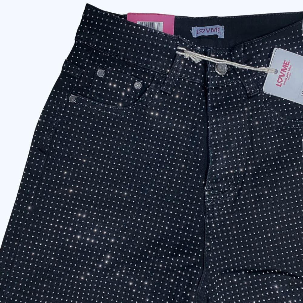 JEANS RECTOS CON PEDRERÍA MUY BRILLANTE LV5267