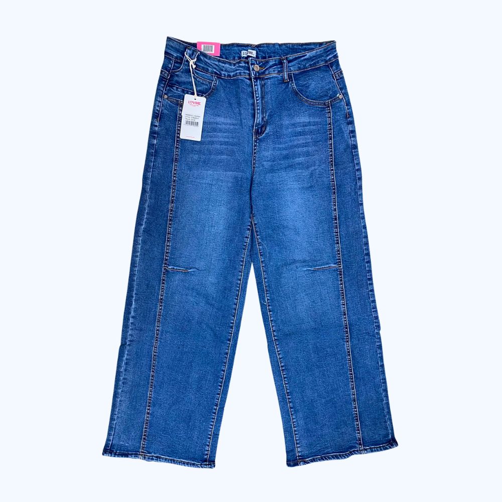 JEANS RECTO AMPLIO TALLA EXTRA COSTURA CENTRAL LV5305X