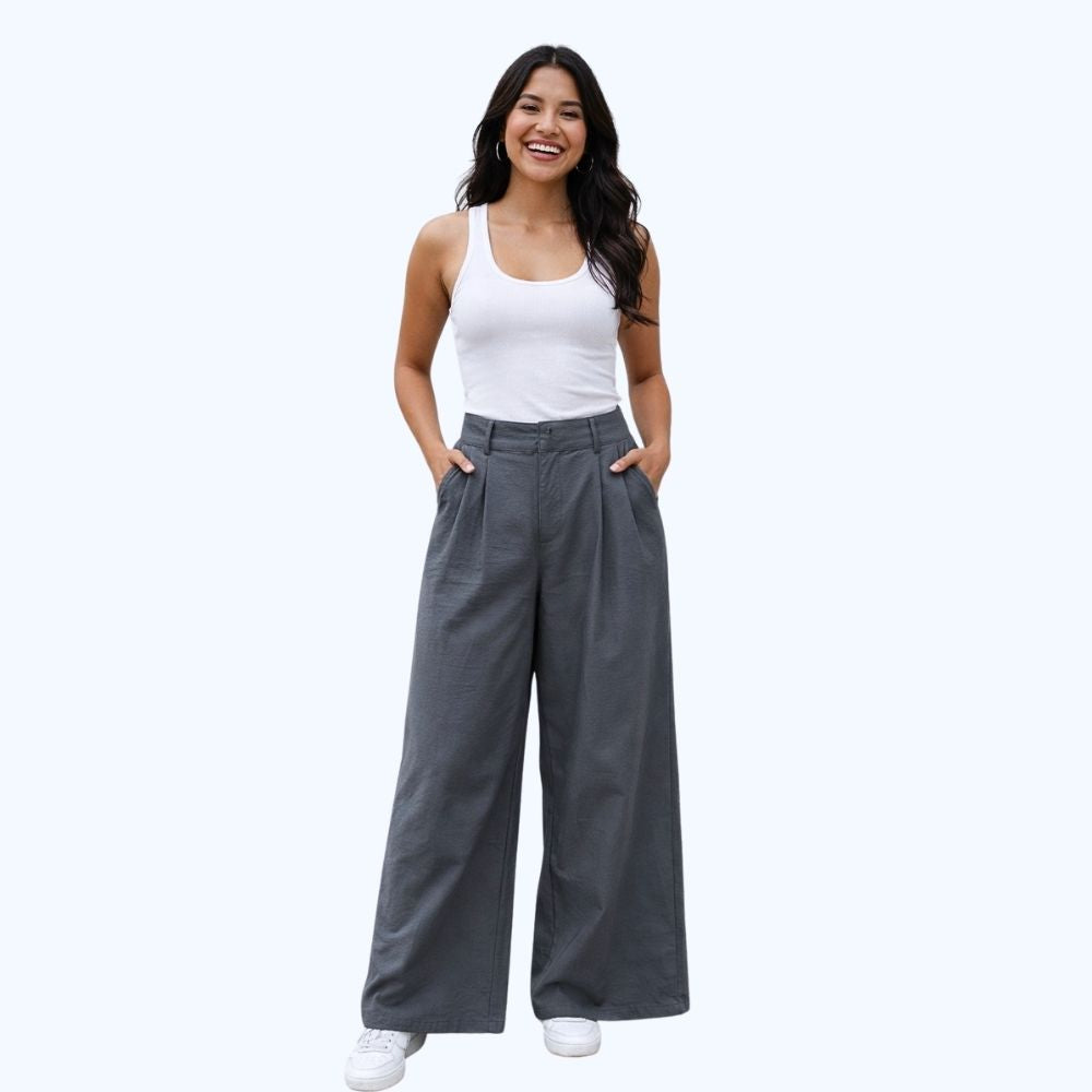 PANTALÓN EXTRA WIDE LEG TEXTURA LV2723