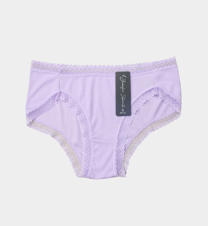 PANTY BIKINI DE ALGODÓN CON ENCAJE 69112