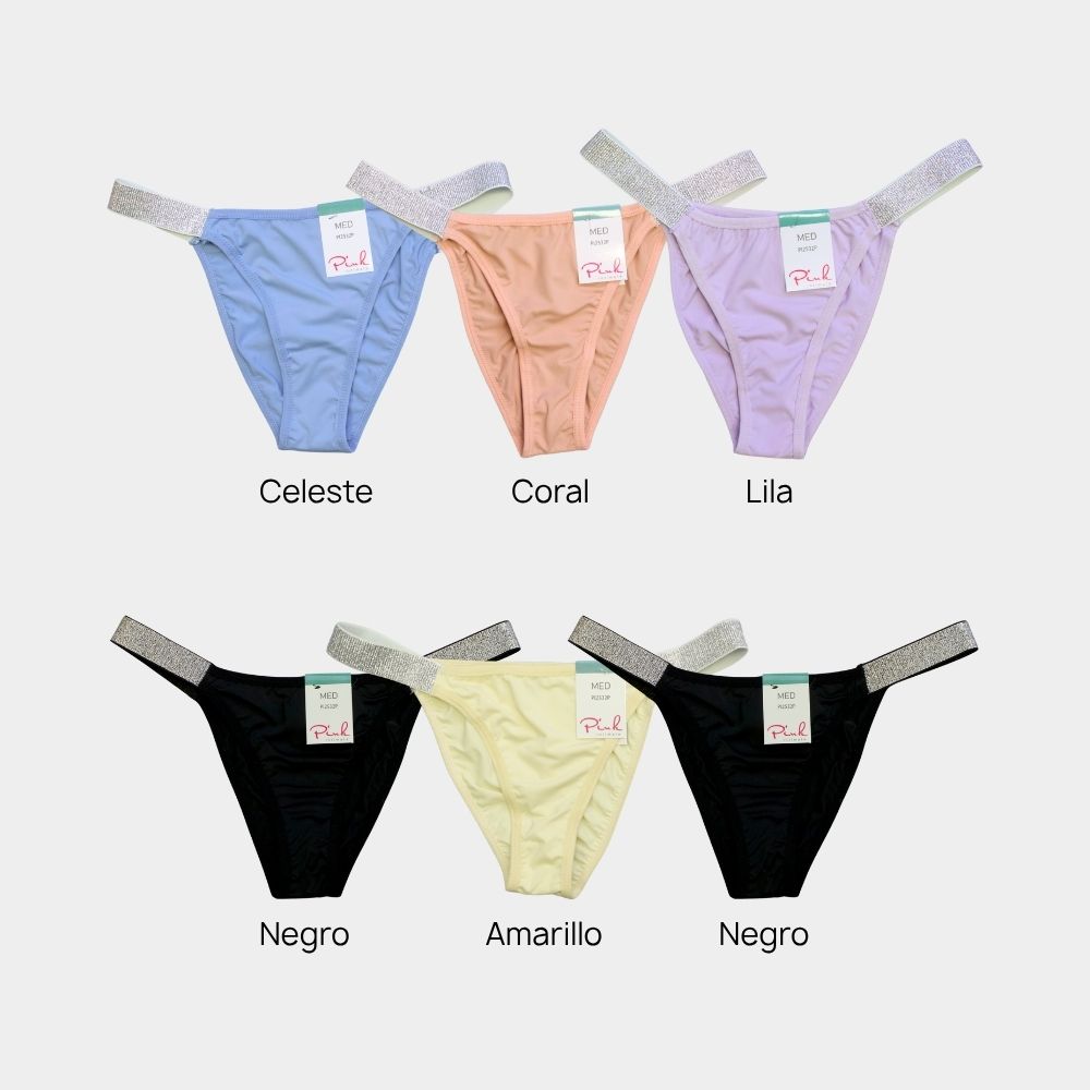 PANTY BIKINI ELÁSTICO BRILLOSO PI2532P