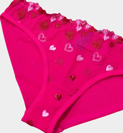 PANTY BIKINI CORAZONES BORDADOS 68866M