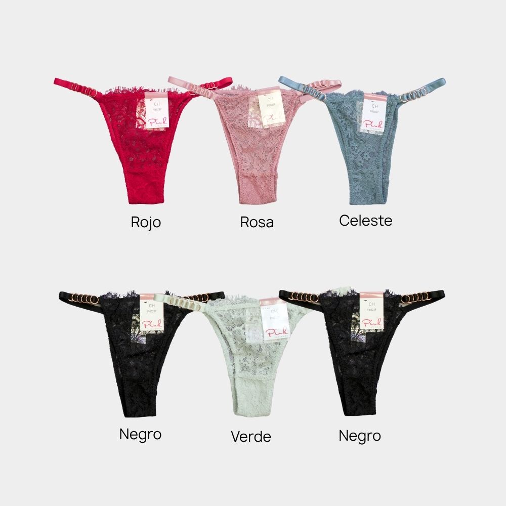 PANTY CACHETERO DE ENCAJE PI6023P