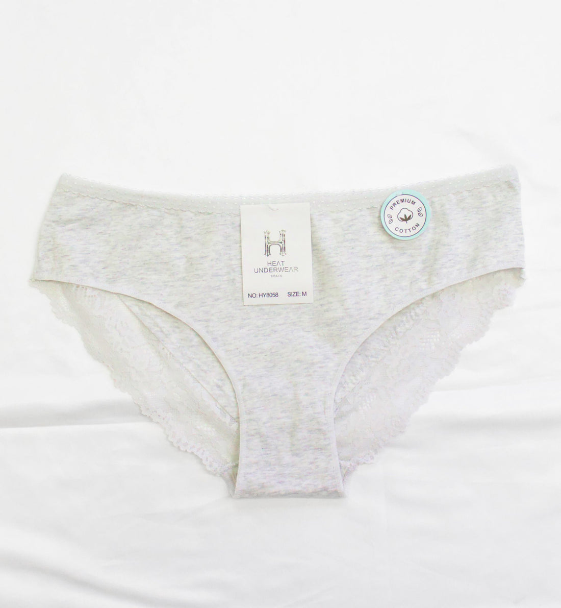PANTY ALGODÓN CON  DETALLES DE ENCAJE HY8058