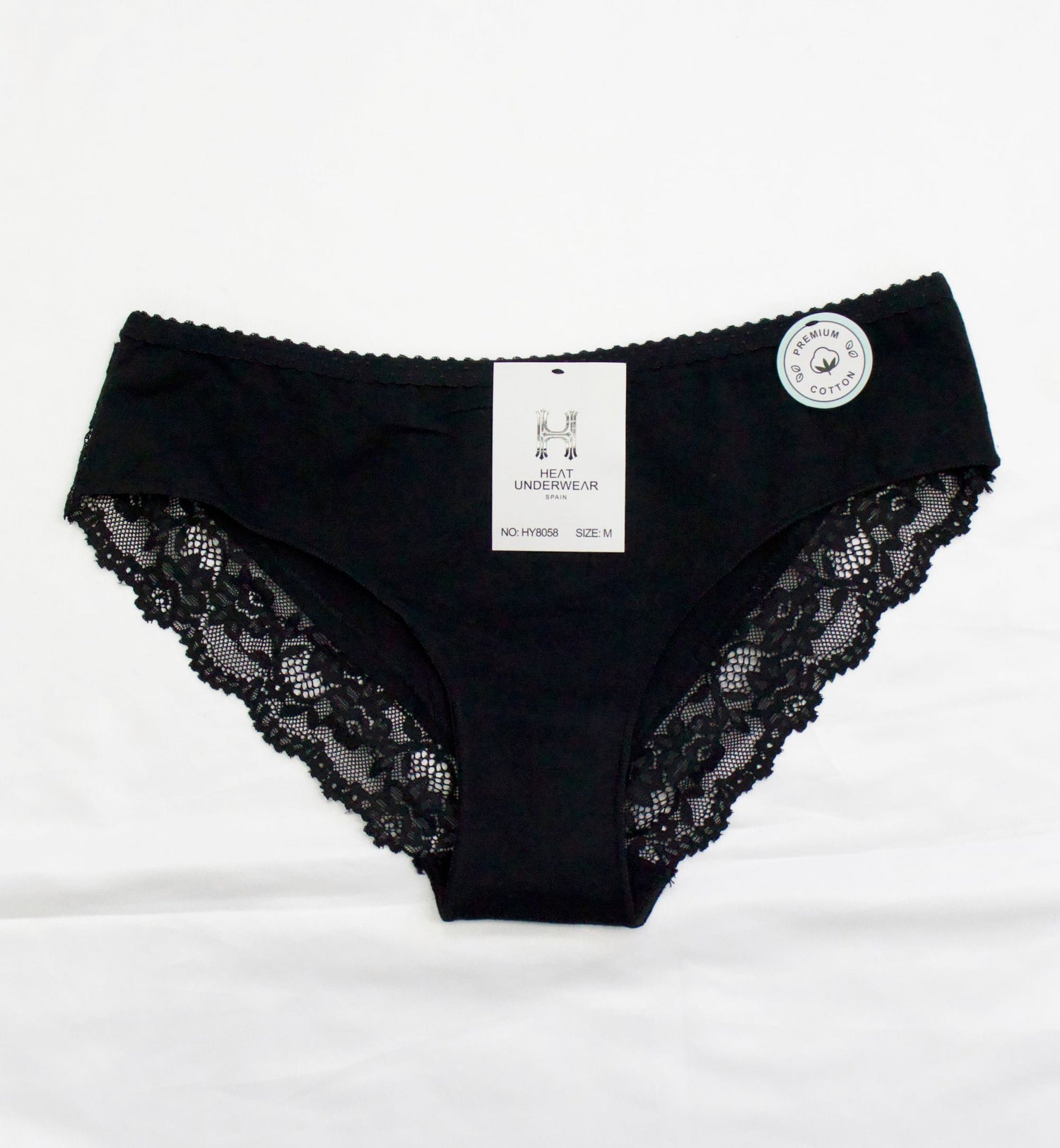 PANTY ALGODÓN CON  DETALLES DE ENCAJE HY8058