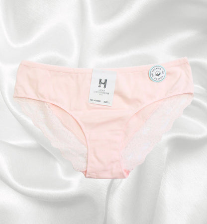 PANTY ALGODÓN CON  DETALLES DE ENCAJE HY8058