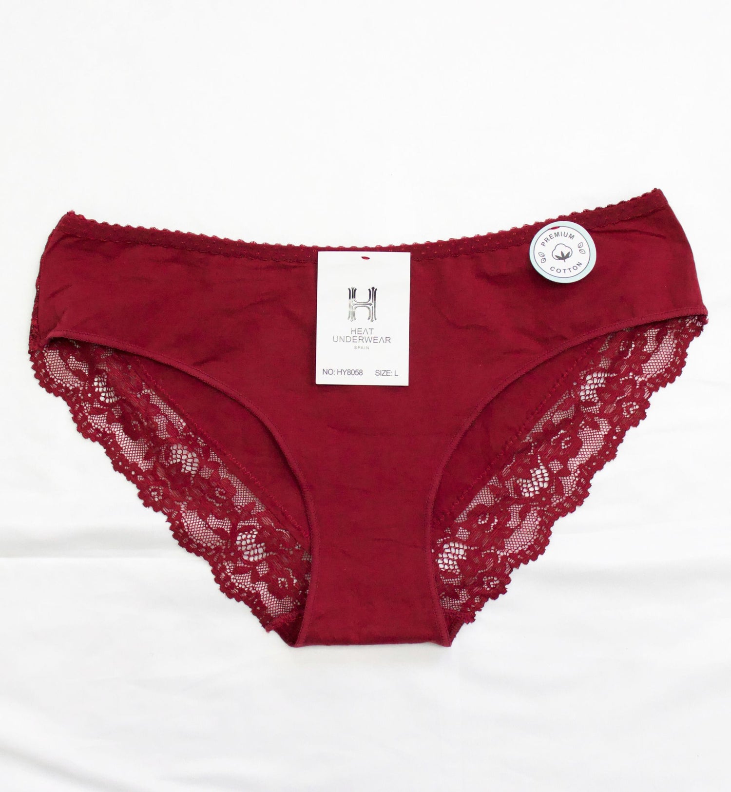 PANTY ALGODÓN CON  DETALLES DE ENCAJE HY8058