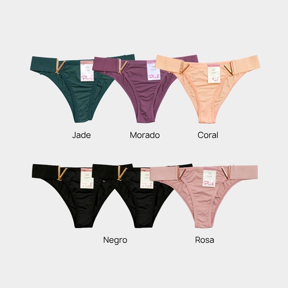 PANTY BIKINI DETALLE METÁLICO PI2537P