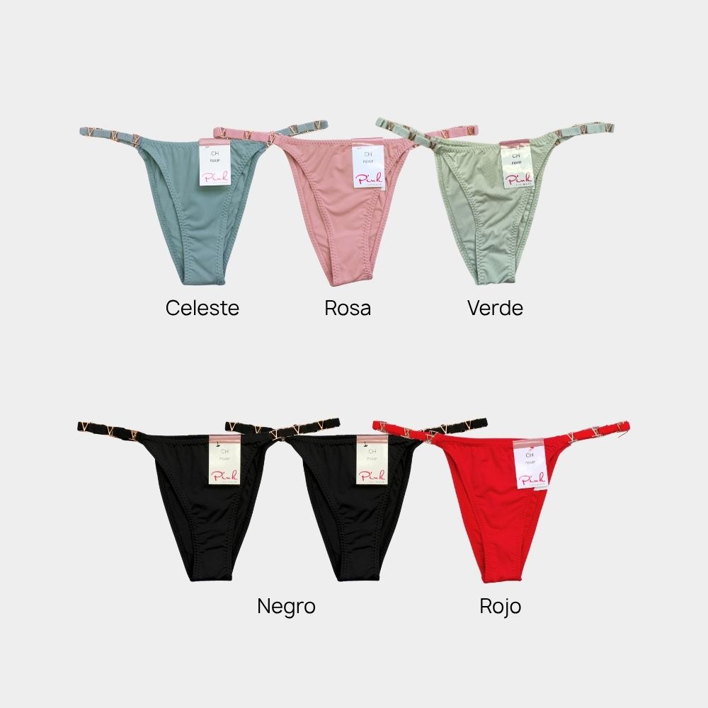 PANTY CACHETERO DETALLES METÁLICOS PI049P
