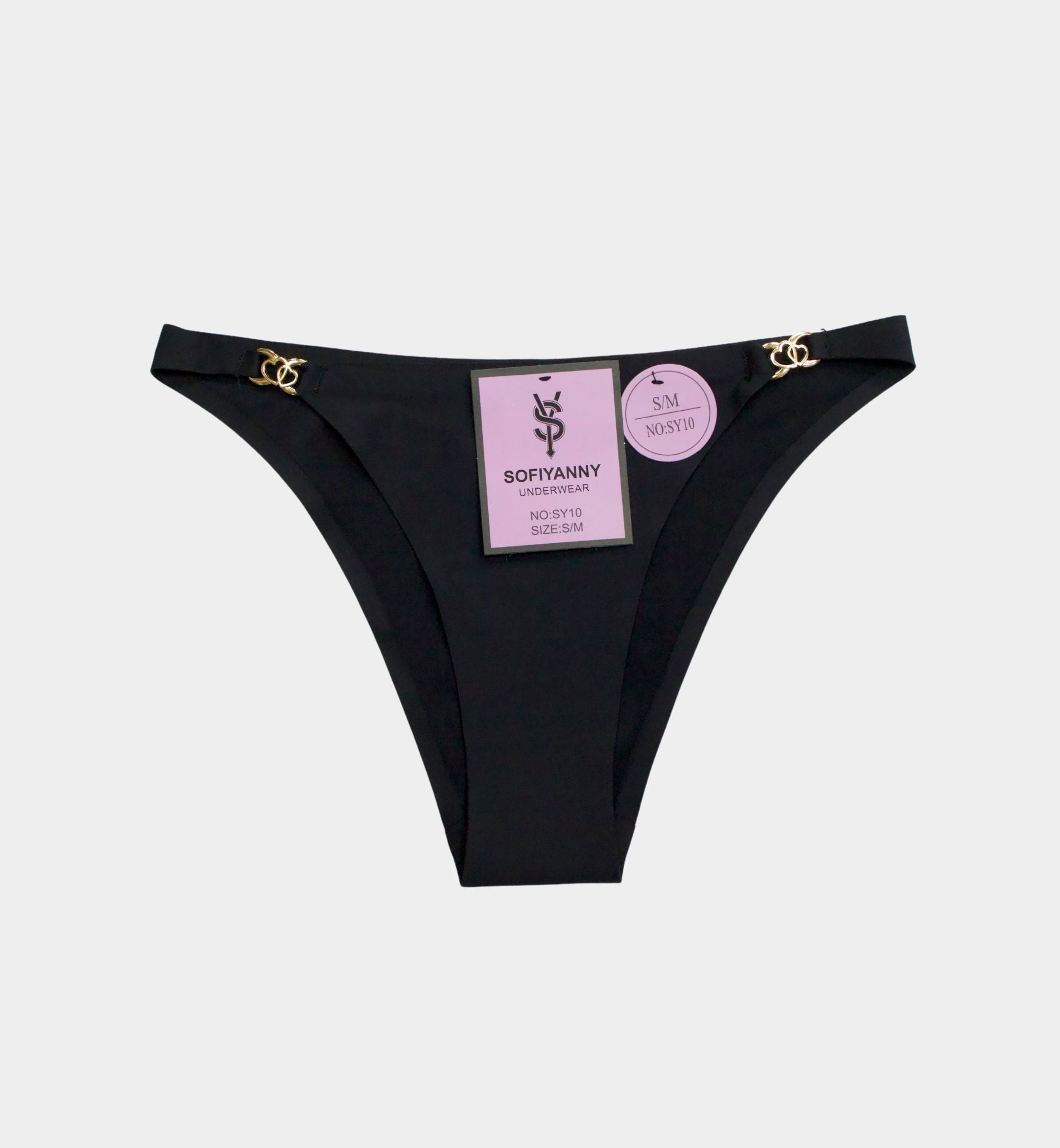 PANTY SIN COSTURA ADORNO METÁLICO SY10