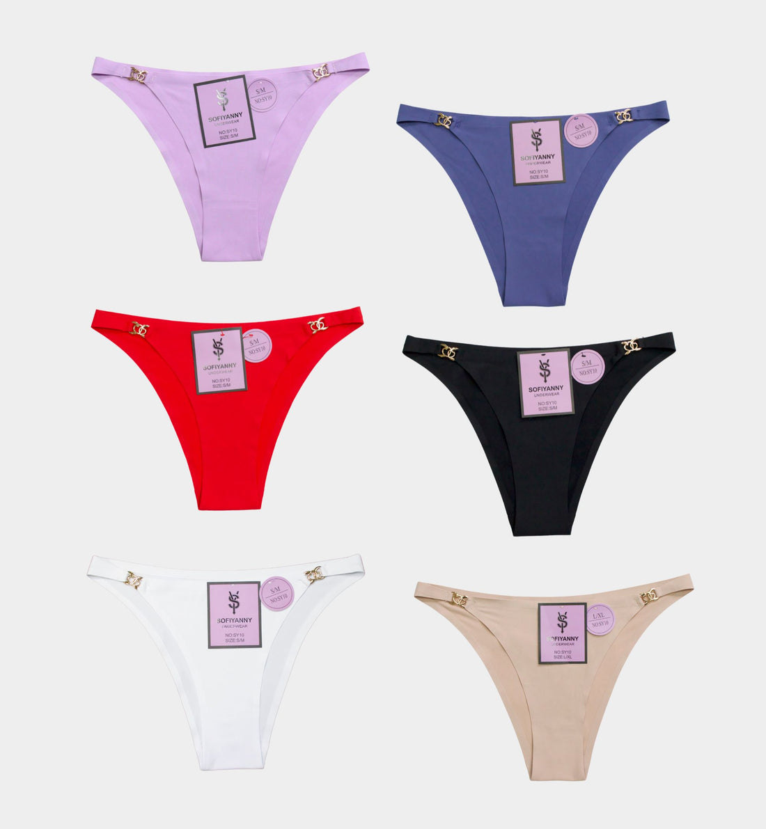 PANTY SIN COSTURA ADORNO METÁLICO SY10