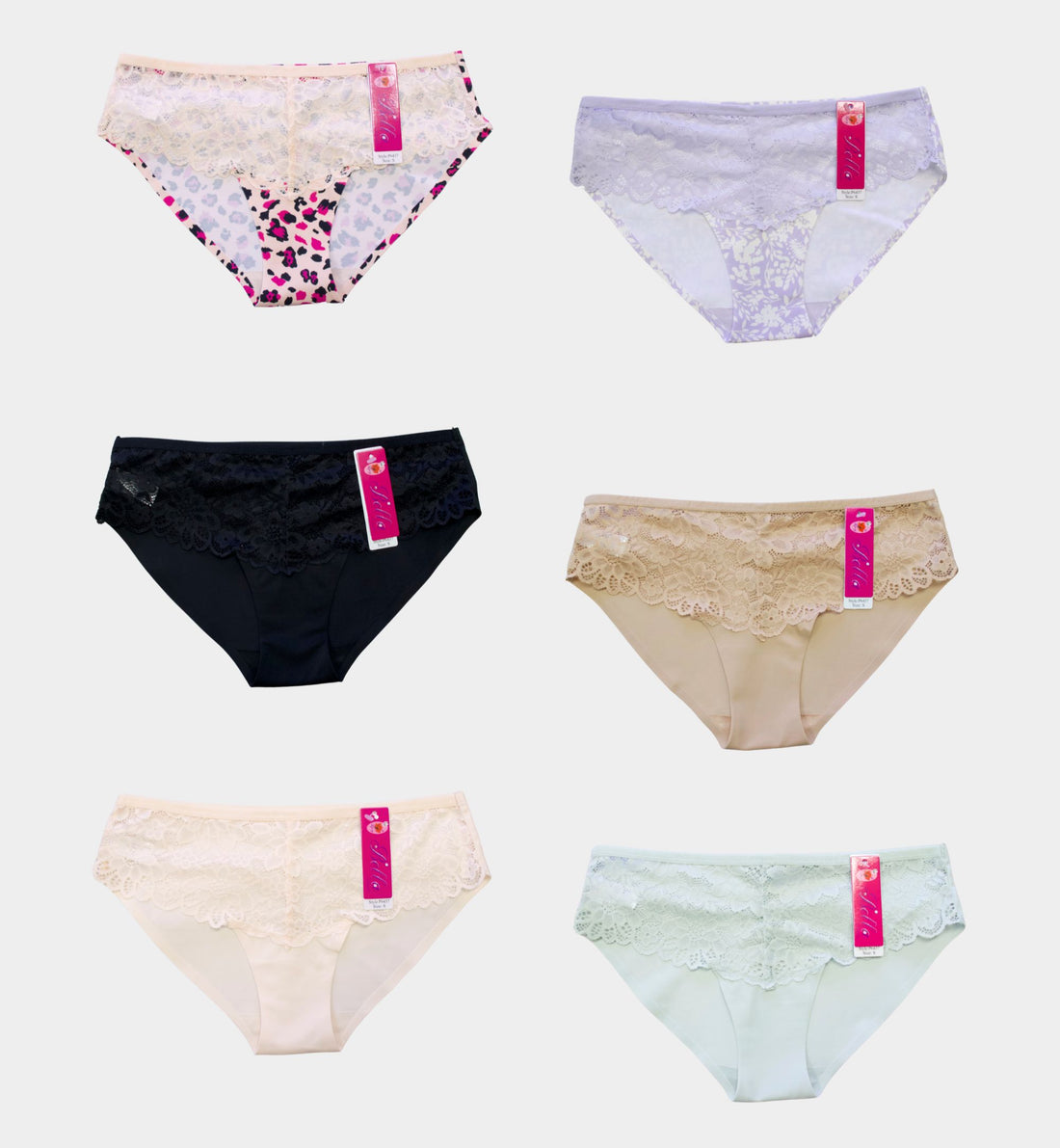 PANTY BIKINI SIN COSTURA CON ENCAJE P6437
