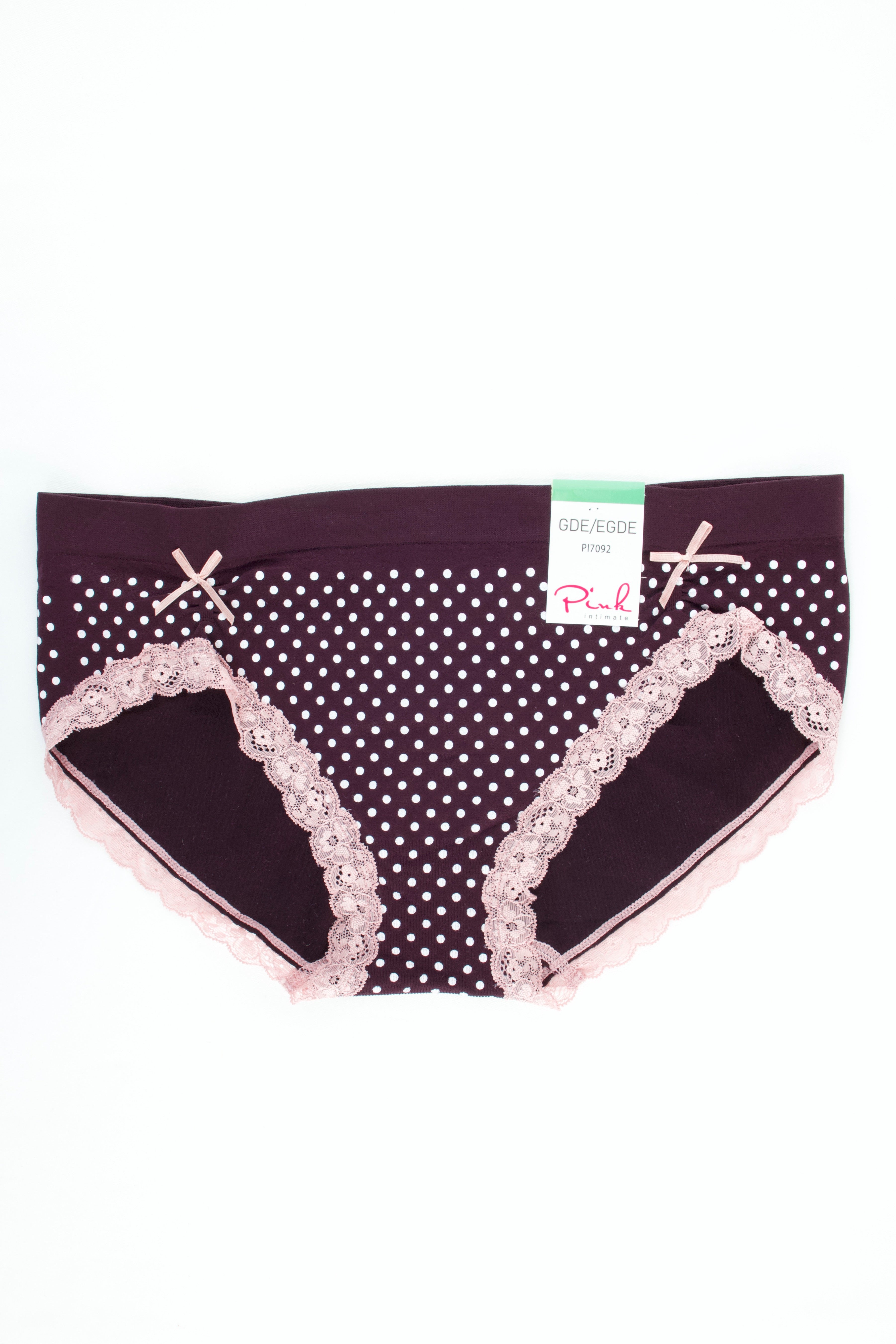 PANTY CON ENCAJE Y LUNARES PI7092