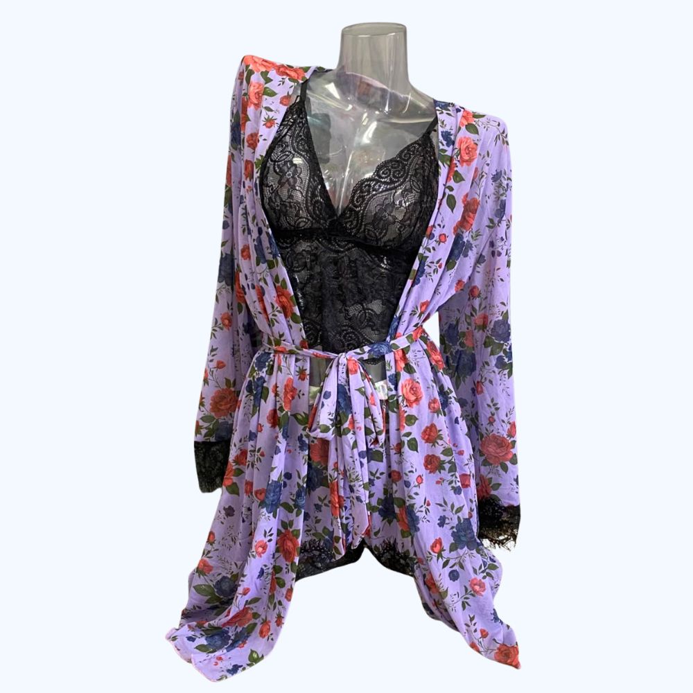 PIJAMA MESH FLOREADA Y SEXY 25045