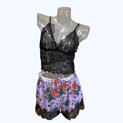 PIJAMA MESH FLOREADA Y SEXY 25045