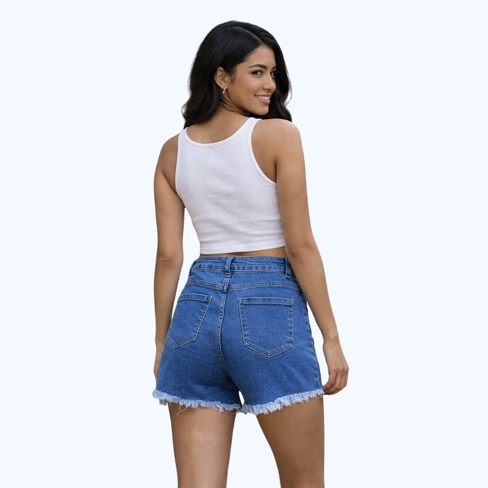 SHORT DESHILACHADO C/BORDADOS LV5193
