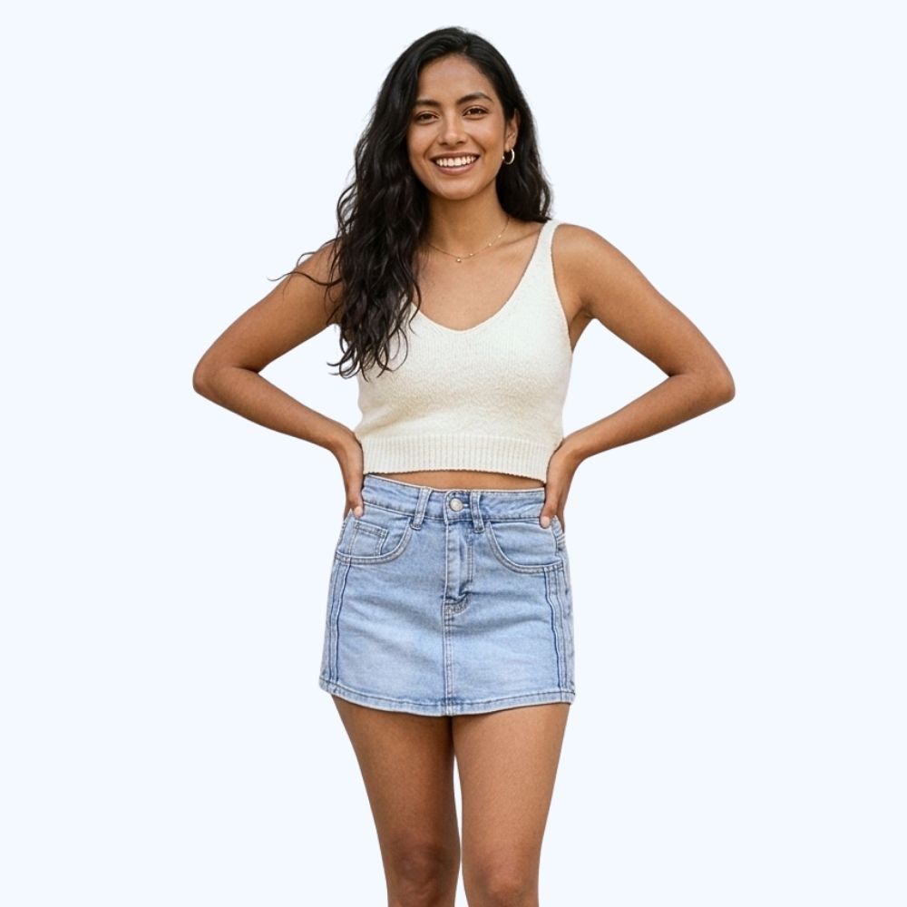 SHORT-FALDA DESLAVADO CLARO LV5180