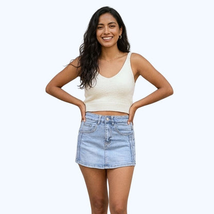 SHORT-FALDA DESLAVADO CLARO LV5180