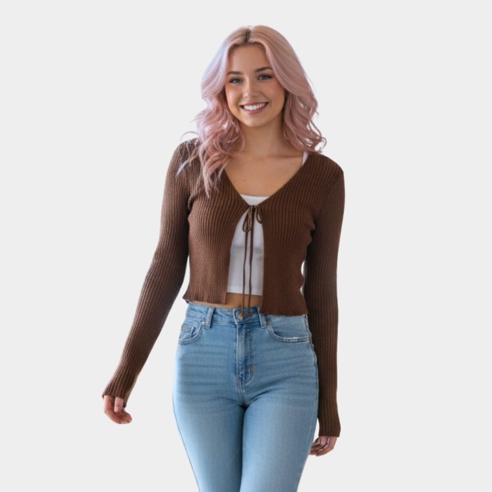 SUÉTER CARDIGAN CAFÉ DZ25E402