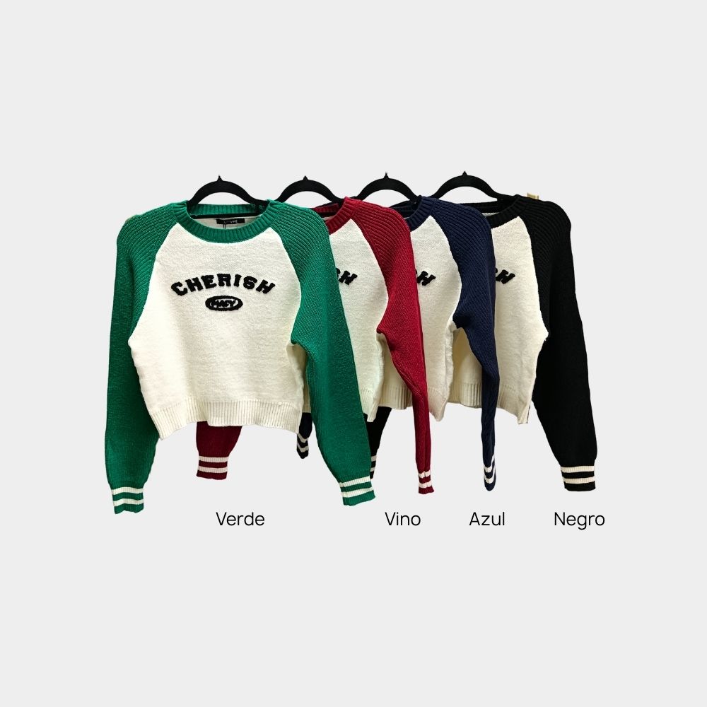 SUÉTER ESTILO UNIVERSITARIO M-106