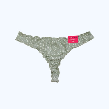 TANGA DE ALGODÓN CON ACABADO ONDULADO LV147