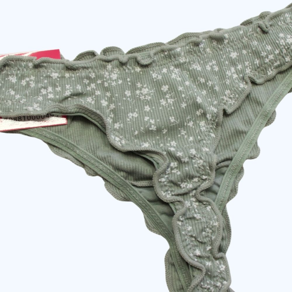 TANGA DE ALGODÓN CON ACABADO ONDULADO LV147