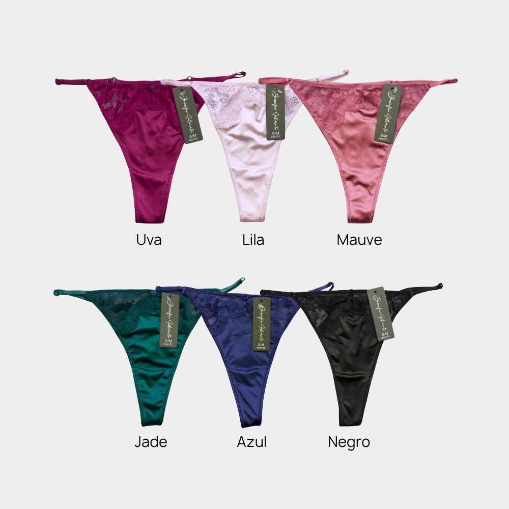 TANGA SATINADA C/ENCAJE 68875T