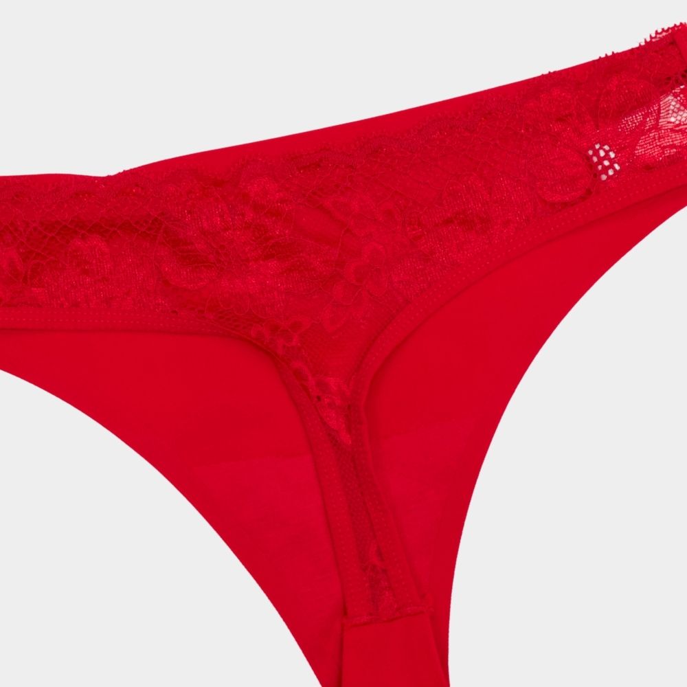 TANGA SIN COSTURA Y ENCAJE T6485R