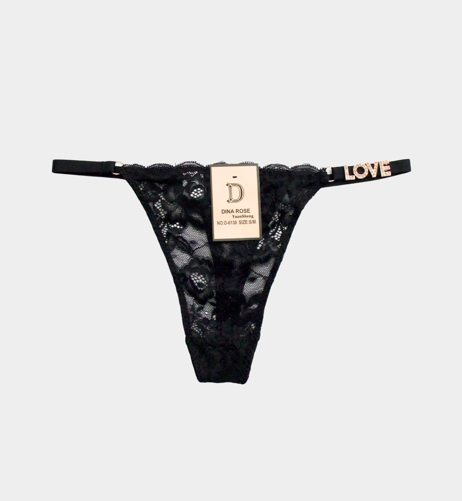 TANGA DE ENCAJE &quot;LOVE&quot; D6130