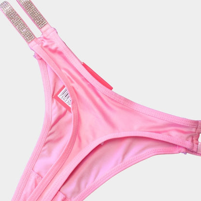 TANGA SATINADA C/PEDRERÍA LV862T