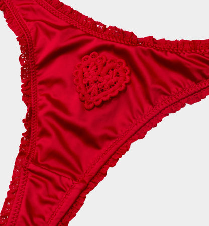 TANGA SATINADA CORAZON BORDADO 63116T