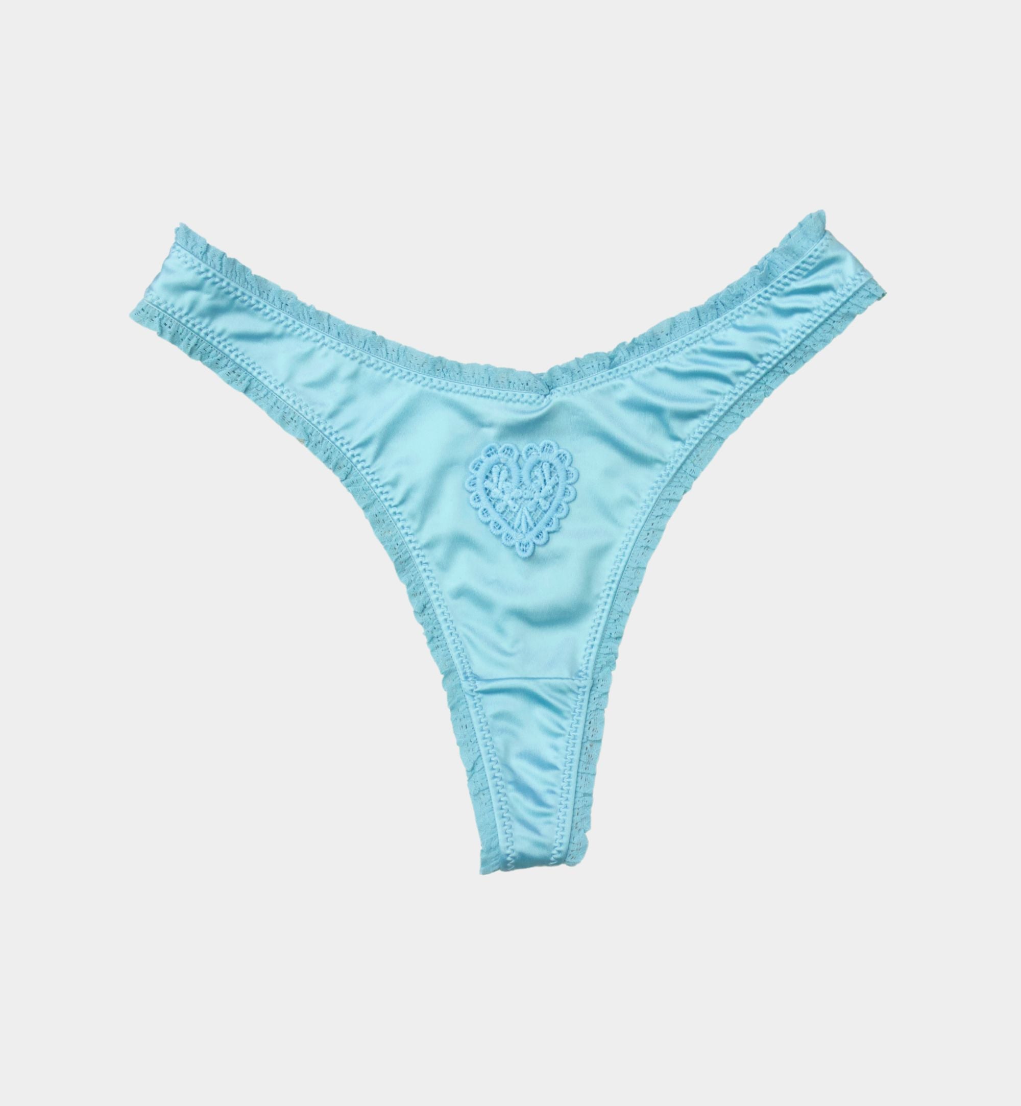 TANGA SATINADA CORAZON BORDADO 63116T